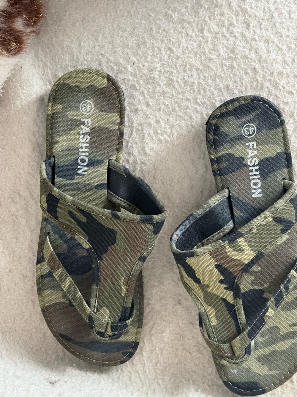 Camouflage Green Women's Slide Sandals -